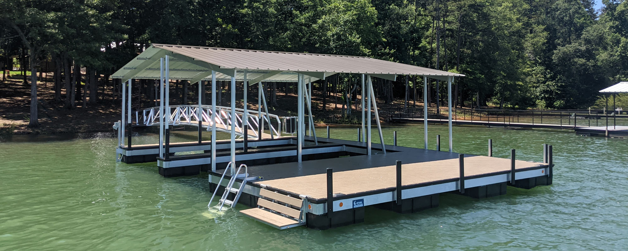 Custom Dock Systems Dock Fabrication, Design, Build and Construction of Marine Aluminum and Steel Docks on Lake Hartwell in Anderson, SC