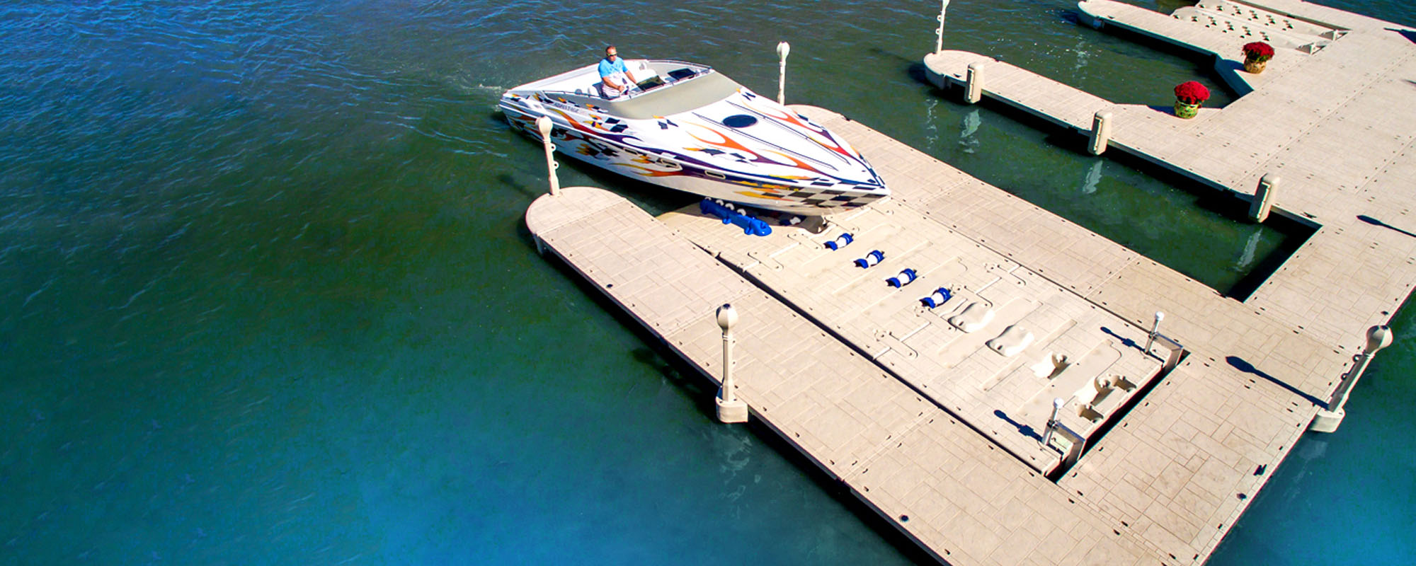 Custom Dock Systems offers sales and installation of Wave Armor Docks.